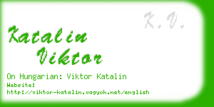 katalin viktor business card